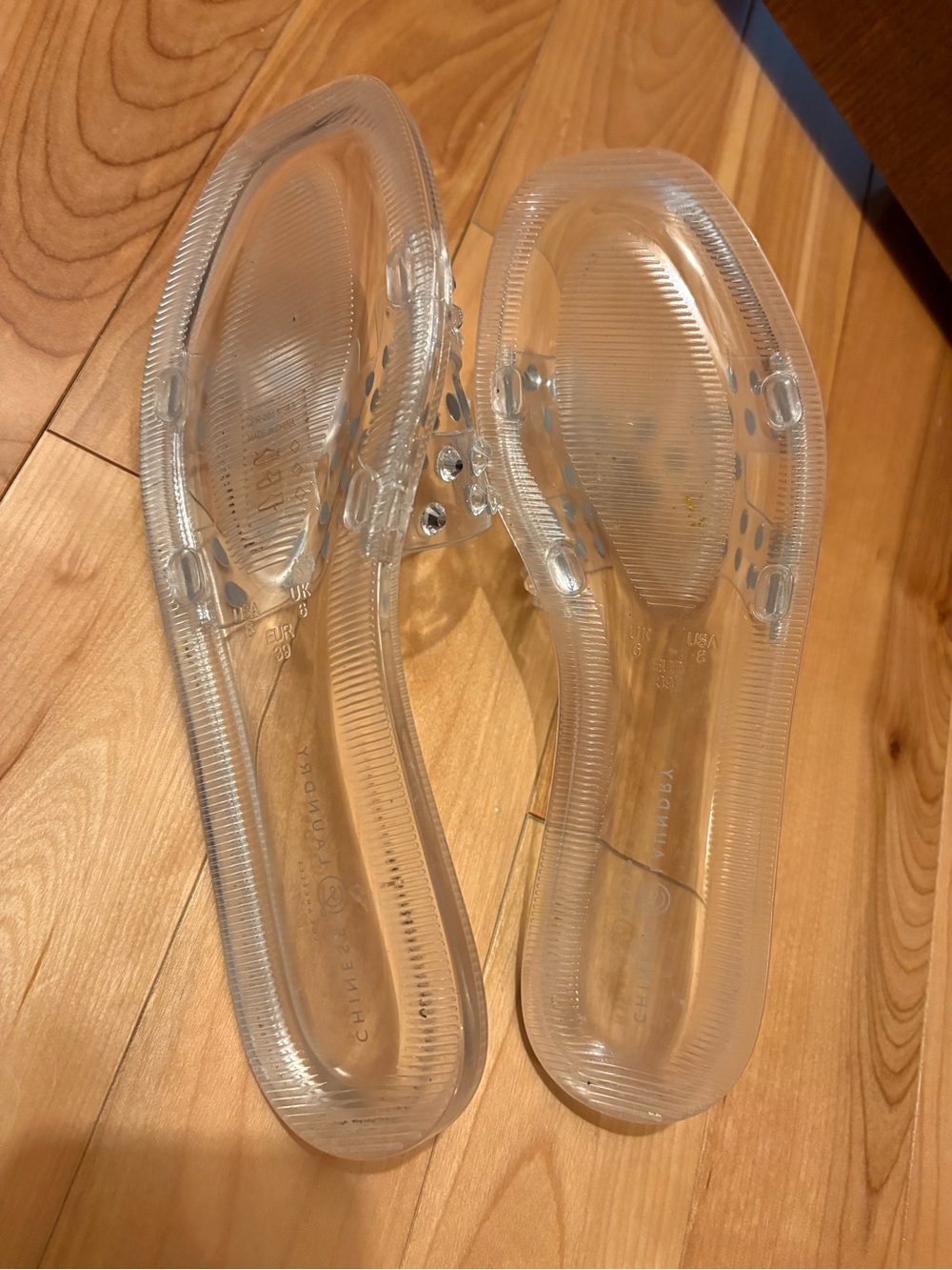 Jelly Rhinestone Slide Sandals - Picture 5 of 5